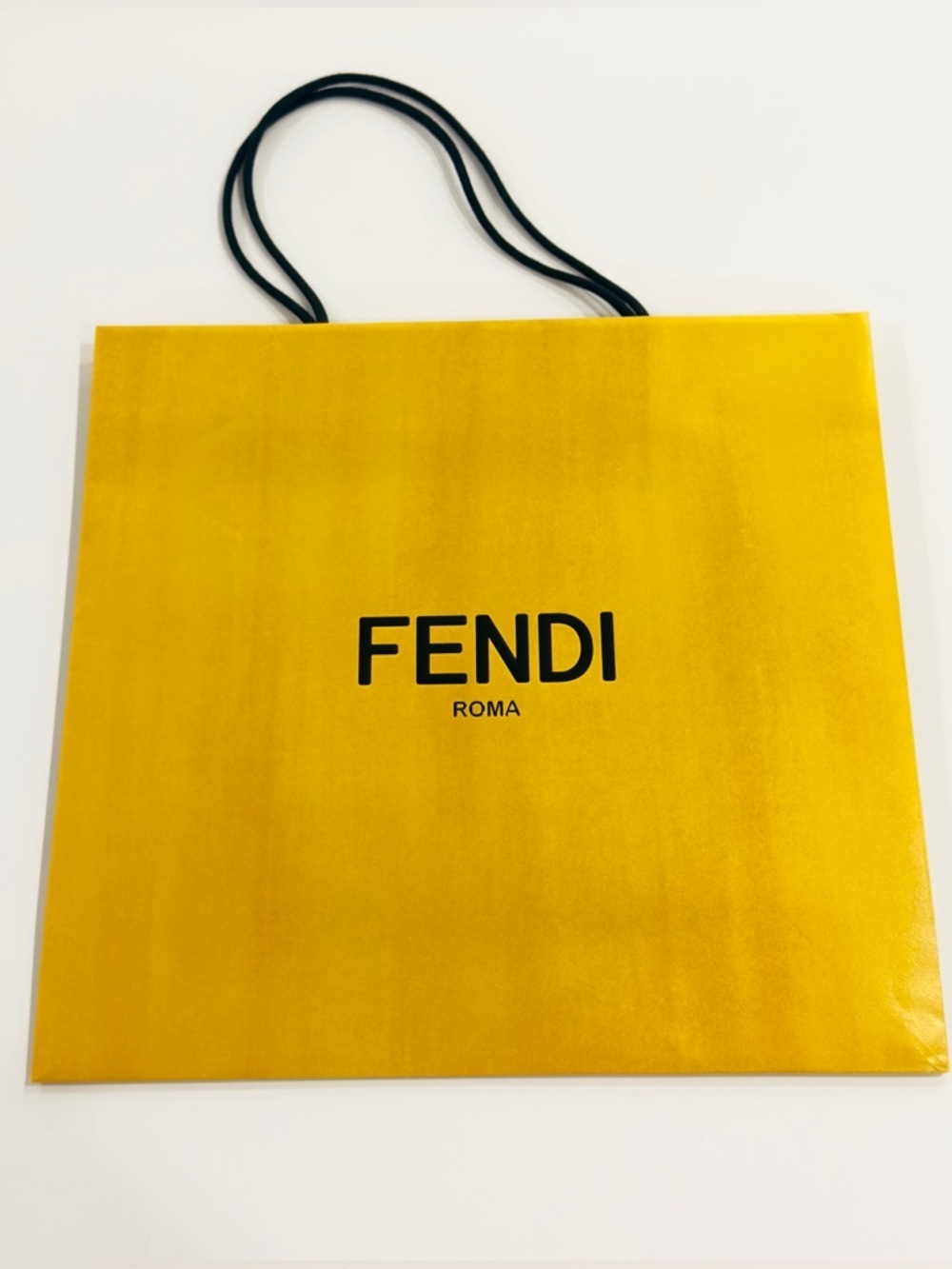FENDI Roma Reusable Paper Shopping Gift Bag Yellow Size 15.5 “ By 16.5” - Picture 2 of 9